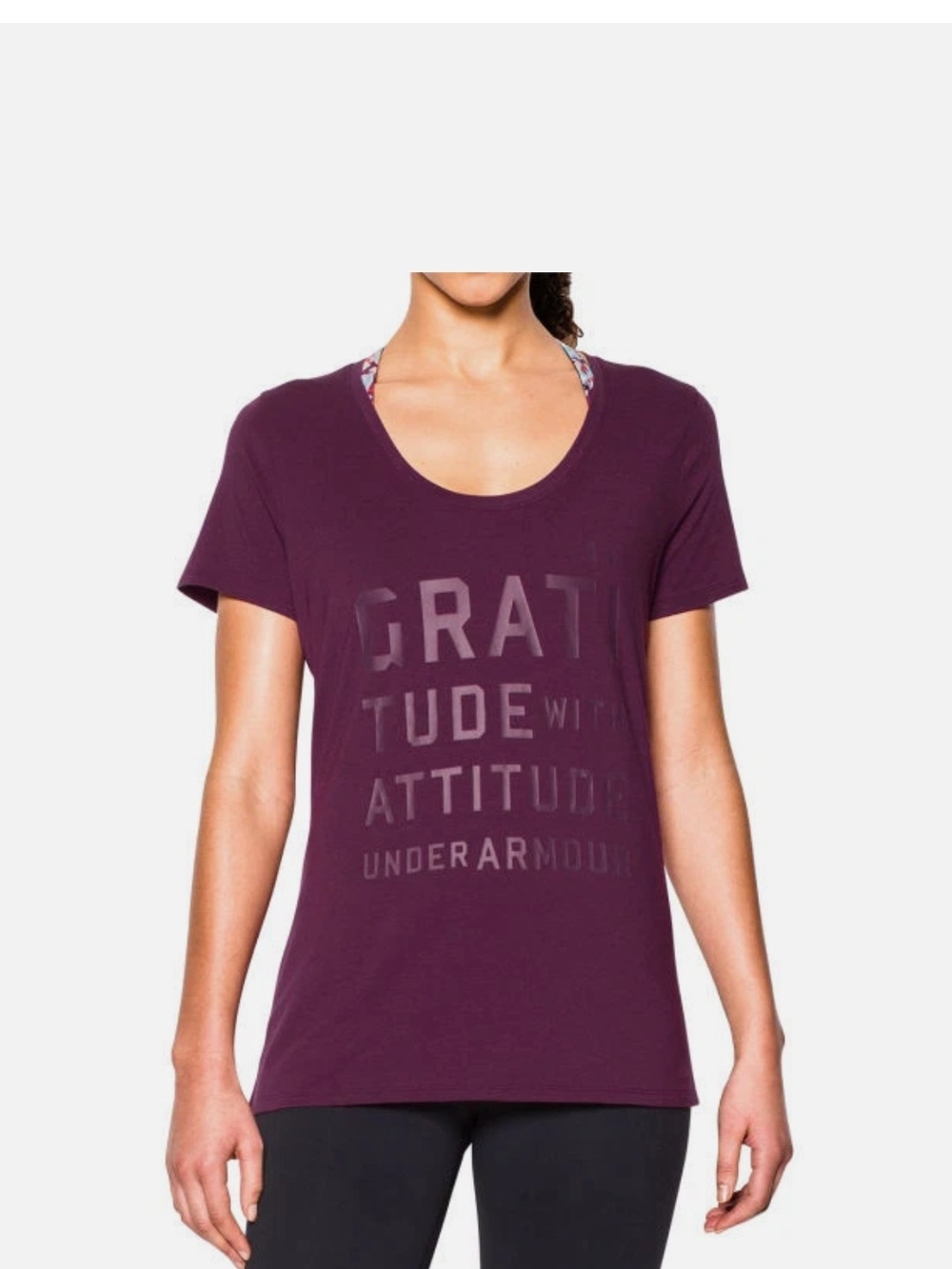 Under Armour Women's Purple 'Gratitude with Attitude' Graphic Tee